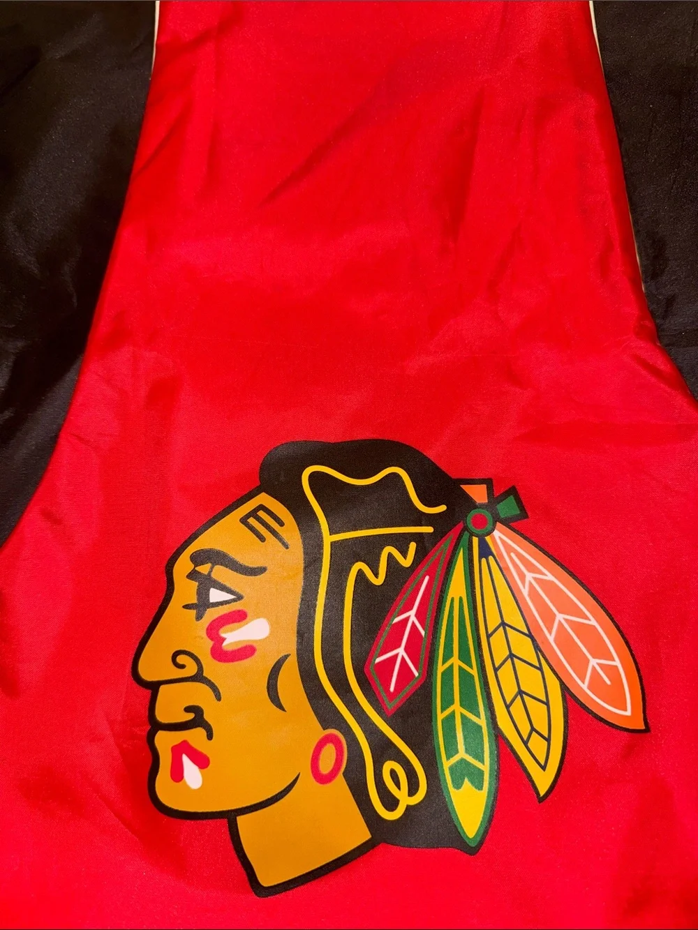 Chicago Blackhawks Red & Black Drawstring Backpack